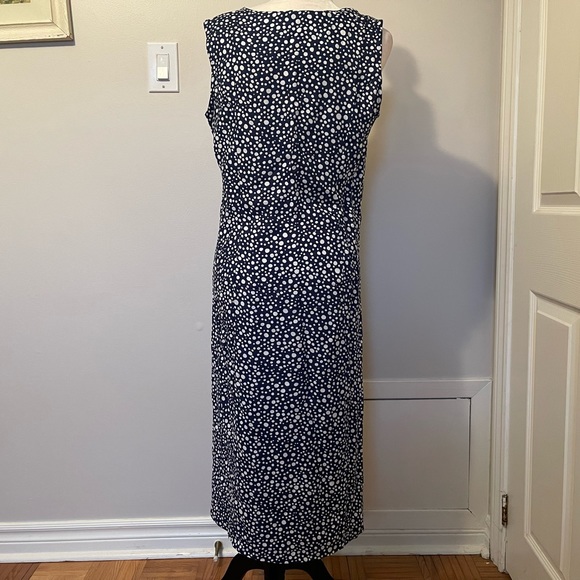 Vintage Blue and White polka dot midi dress - Picture 3 of 3